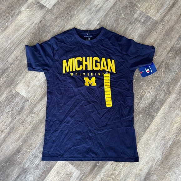 Champion Tops - NWT! Champion Michigan Wolverines Navy Blue T-Shirt